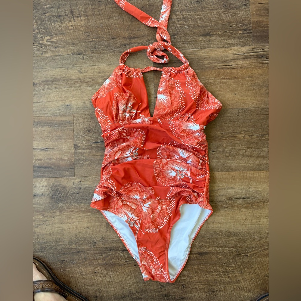 Halter one piece swimsuit